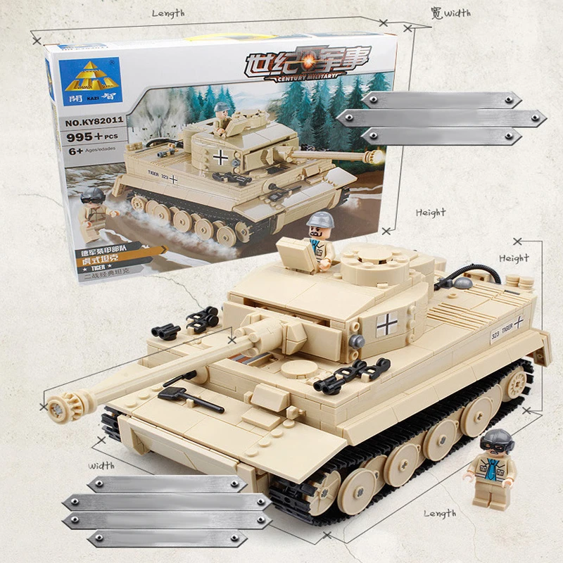 

Tank Artillery Model Army Tank Assembling Building Blocks