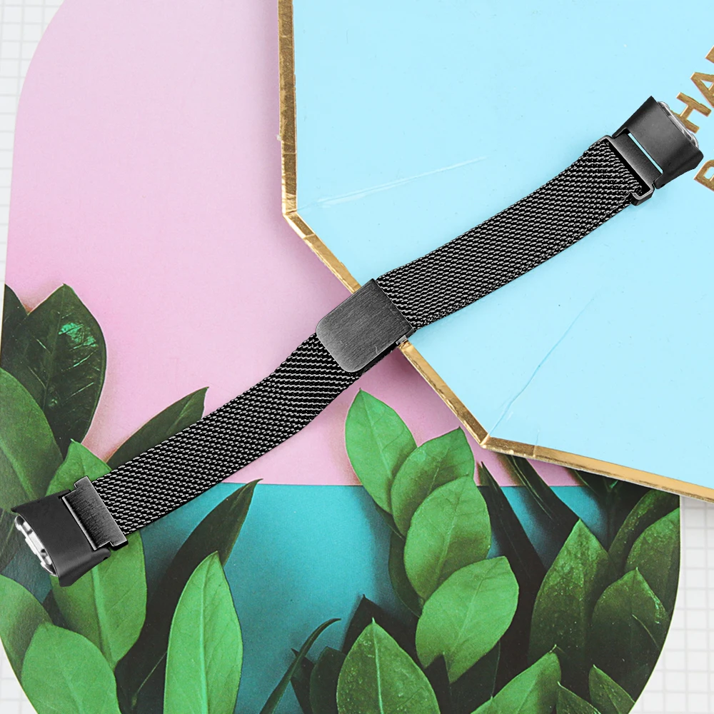 Миланская Магнитная Петля ремешок для samsung Galaxy fit SM-R370 ремешок из нержавеющей стали Браслет замена металлический браслет