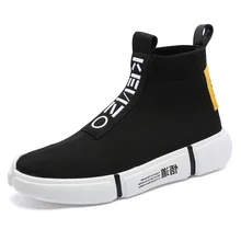 Повседневная мужская обувь; новые высокие носки; Корейская Молодежная трендовая обувь; Мужская обувь для досуга; безопасная обувь; вентиляция