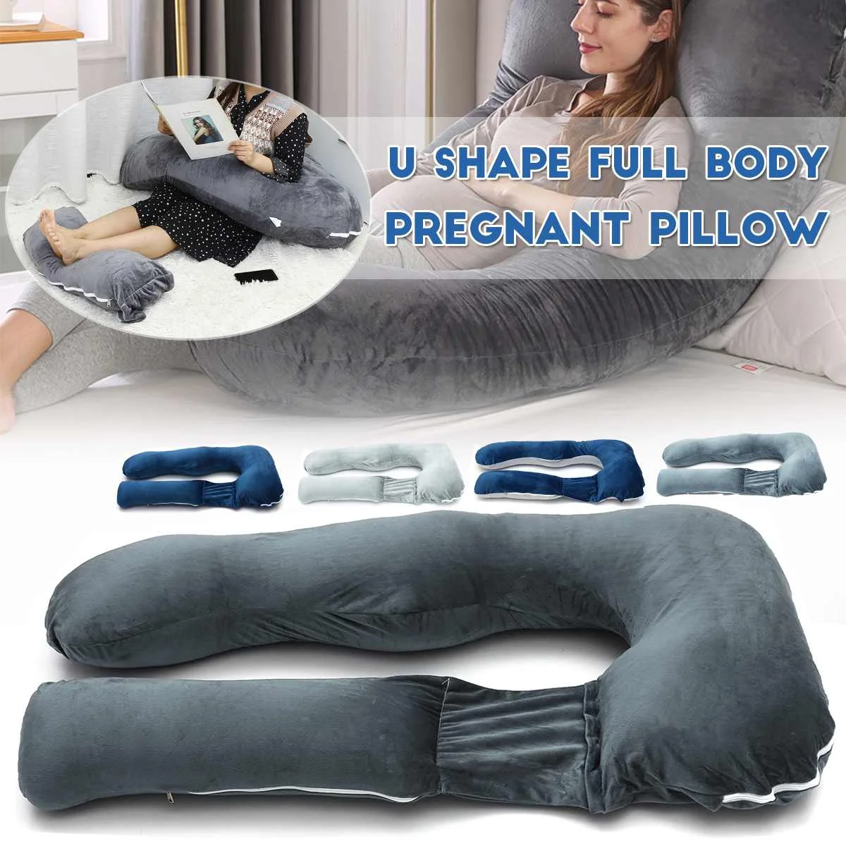 140CM U Shape Pregnancy Pillow Maternity Pregnant Full Body Support