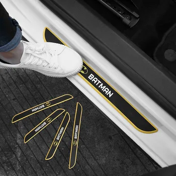 

4PC/Set Car Threshold Universal Car Door Sill Scuff Plate Batman Threshold Plate Cover Trim Auto Accessories Car Styling
