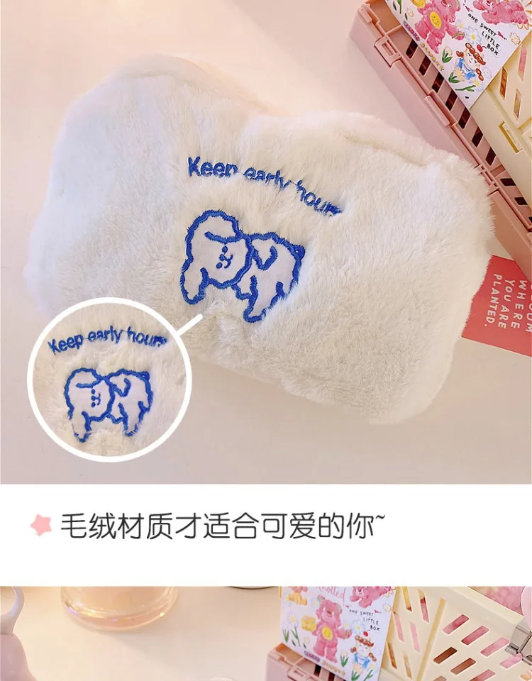 Cute Plush Cloud Pencil Case Girl Cartoon Cosmetic Bag Student Storage Bag Coin Purse Pencil Case Office Pencil Case
