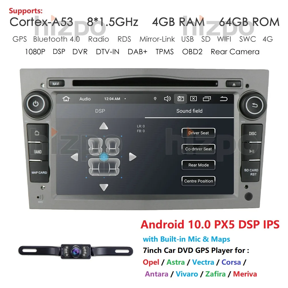 Hizpo 4G Оперативная память Octa 8 Core Android 10 0 2 DIN автомобильный DVD плеер для Защитные