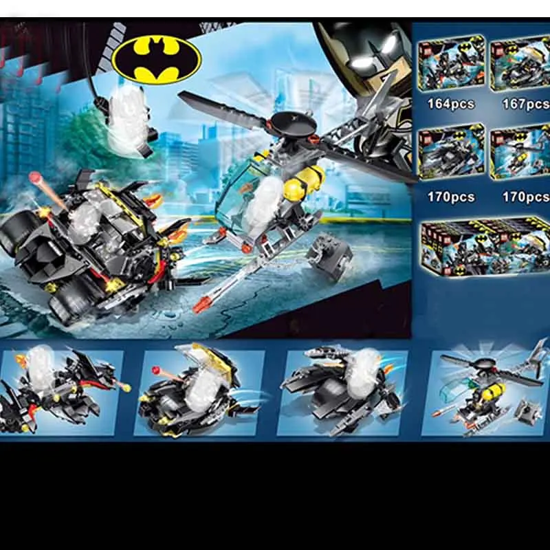 

4pcs Marvel Avengers 4 DC Super Heroes Batman Model Set Building Blocks Toys For Children B576