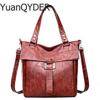 

Vintage Women Big Bag Luxury Leather Handbags Women Bags Designer Women Shoulder Bags Large Capacity Tote Bags for Women Sac