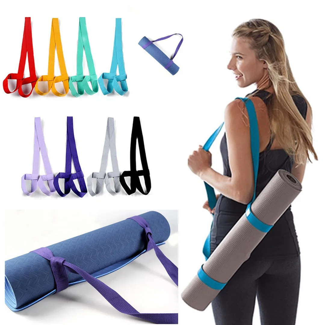 

Yoga Mat Sling Carrier Adjustable Yoga Mat Straps Belt Shoulder Carrier Yoga Straps Exercise Stretch Yoga Belt Fitness Equiment