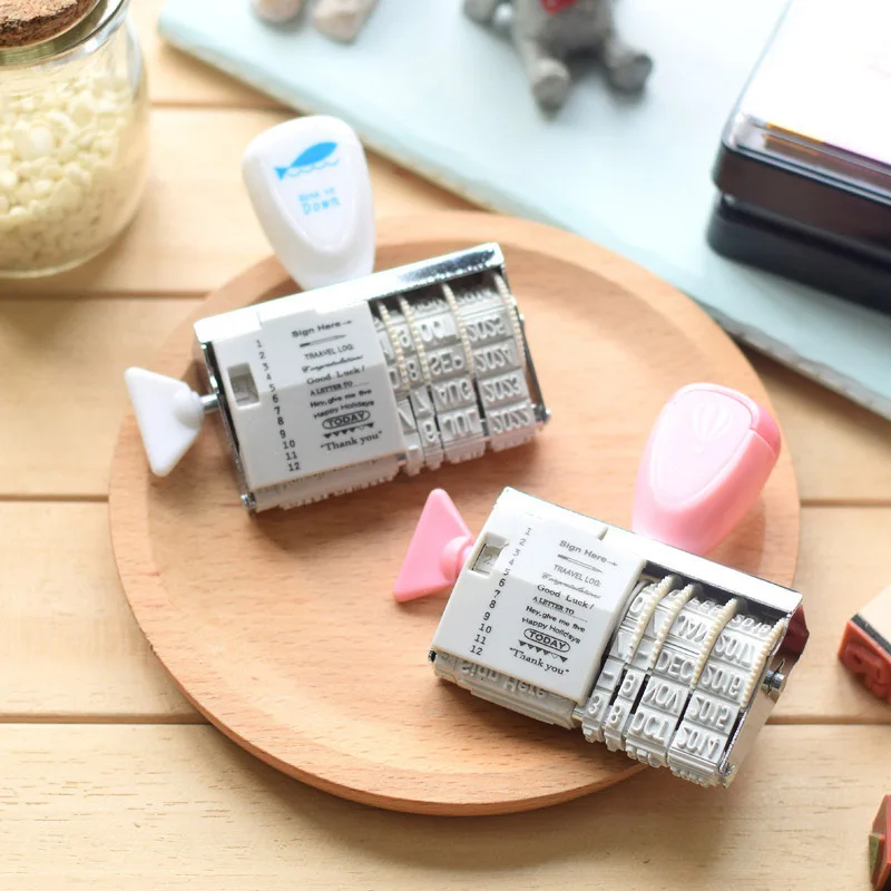 

1PCS WCIC Words Date Roller Stamp Clear Stamps for Scrapbooking DIY Seal Stempel Christmas Stamps Craft Stempels for Card Making