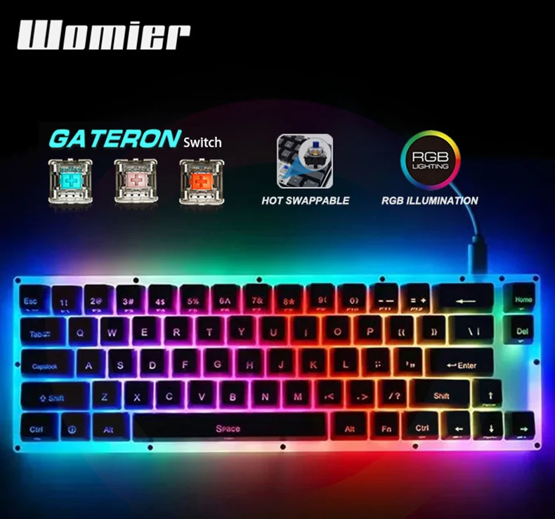 100 Original Ducky One 2 Mini V2 Ratte Jahr Rgb Led 60 Doppel Schuss Pbt Mechanische Tastatur Cherry Mx Schalter Version 2 Aliexpress Computer Office