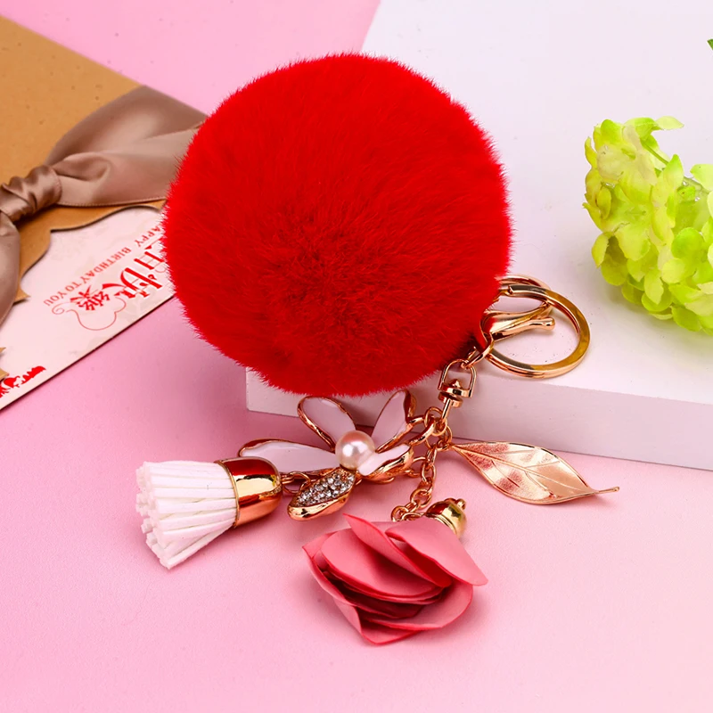 Bijou de sac original, porte-clés décoratif, breloque pompon