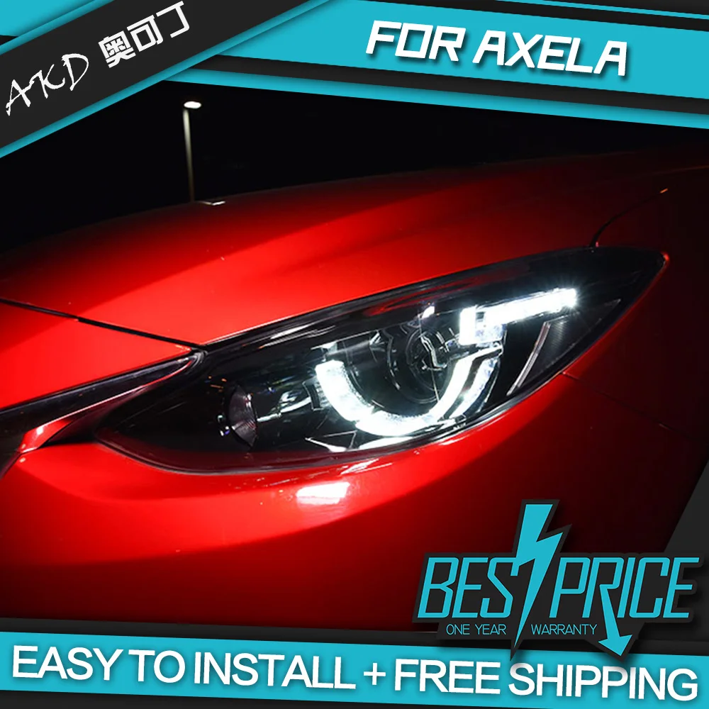 

AKD Cars Styling Headlight For Mazda 3 Mazda3 Axela 2014-2016 Headlights LED Running lights Bi-Xenon Beam Fog lights angel eyes