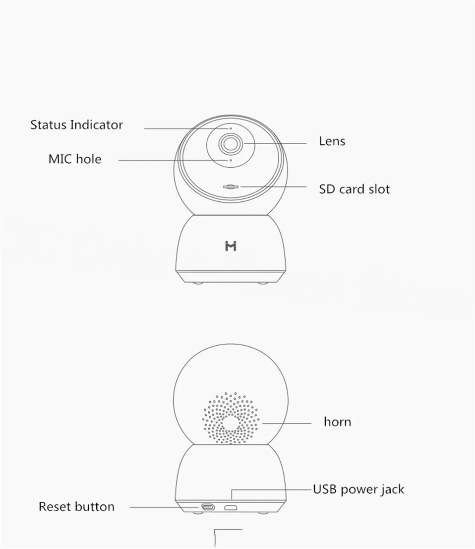 Cabeça de Berço Segurança em Casa Xiaomi Mijia Inteligente Câmera 2 k 1296 p 1080 Versão Ptz Visão Noturna Webcam ip Camcorder mi 360 5 Xiaomi mijia mi inteligente 360 câmera 2