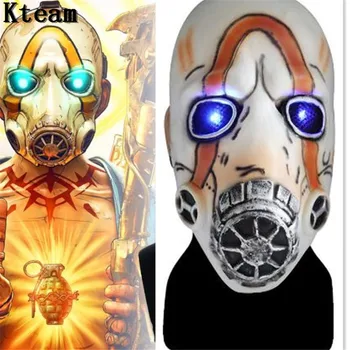 

2019 New Game Borderlands 3 Psycho Cosplay Mask Full Face Latex LED Light Adult Props Costume Party Halloween Fancy Dress Ball
