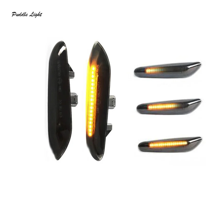 

2x Dynamic LED Fender Side Marker Light Turn Signal Lamps For BMW X1 X3 M3 128i 135i 120i E81 E87 Amber Lights