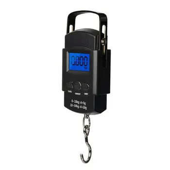 

LCD Electronic Digital Scale Travel Fish Hook Portable Scales With 1 Meter Tape Measure Luggage Household Electronic Scales