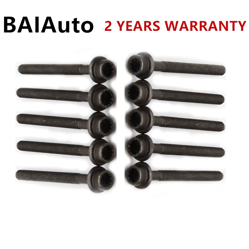 10pcs Engine Cylinder Head Bolt Screws Wht000912 Wht 000 912 For Seat ...