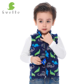 

SVELTE Spring Fall Autumn Winter Children Boys Fleece Vest Kids Boys' Woolen Prints Waistcoat Vetement Enfant Gilet Veste