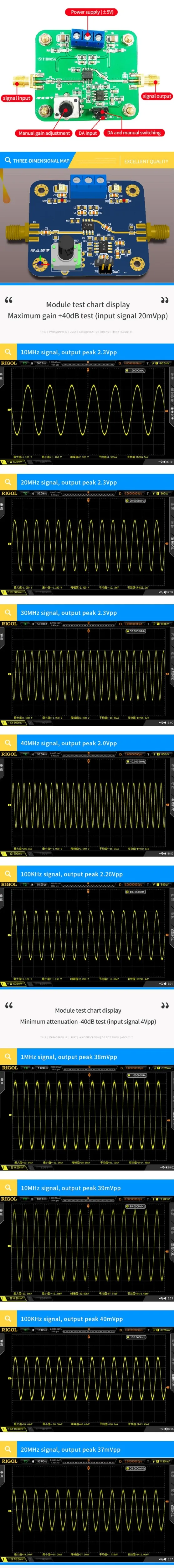 VCA810 модуль управления напряжением усилитель усиления Регулируемый Gain-40 дБ до+ 40 дБ электронный гоночный модуль подлинный