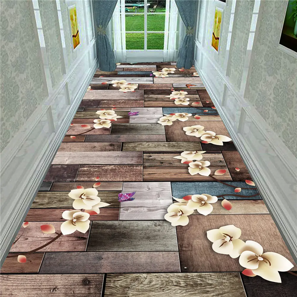 Современные модные 3D ковры для гостиной, прикроватный коврик для двери, пасторальный ковер с цветами, золотыми рыбками, растениями, домашний ковер для коридора - Цвет: No-05