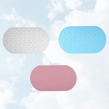 

3Pcs Silicone Mat Non Slip Bathroom Floor Mat Anti-skid Bathtub Shower Pad Cartoon Fish Pattern Sucker Door Mat (Sky-blue Pink T