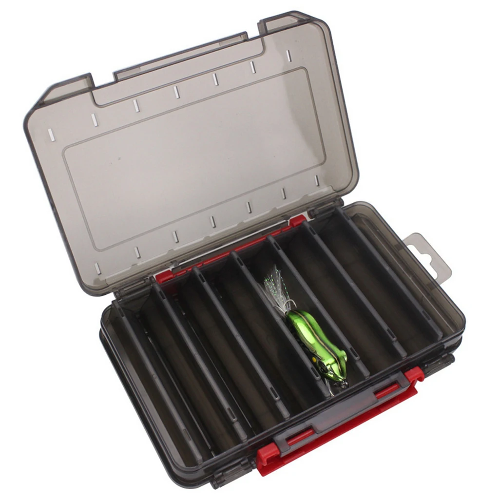 Squid Jig Box Both Side Storage Lure Case Holder Black 12 14  Compartments Fishing Accessories Box