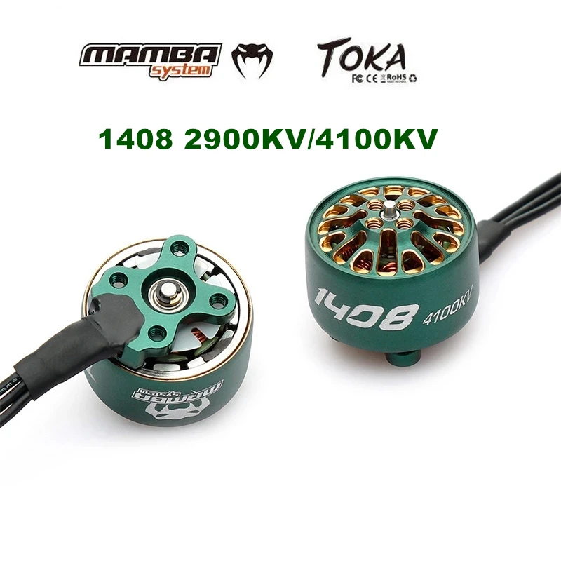 1/4pcs DIATONE MAMBA TOKA 1408 2900KV/4100KV Brushless Motor Racing Motor Green for RC Qaudcopter Suit for 3-4inch propellers