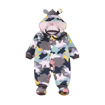 

Kidlove Newborn Toddler Baby Boys Girls Romper Warm Cotton Hooded Jumpsuit Clothes Outfit