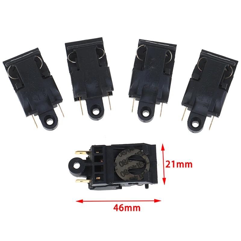 

5pcs Universal Kettle Switch 16A Boiler Thermostat Switch Electric Kettle Steam Pressure Jump Switch Black Color