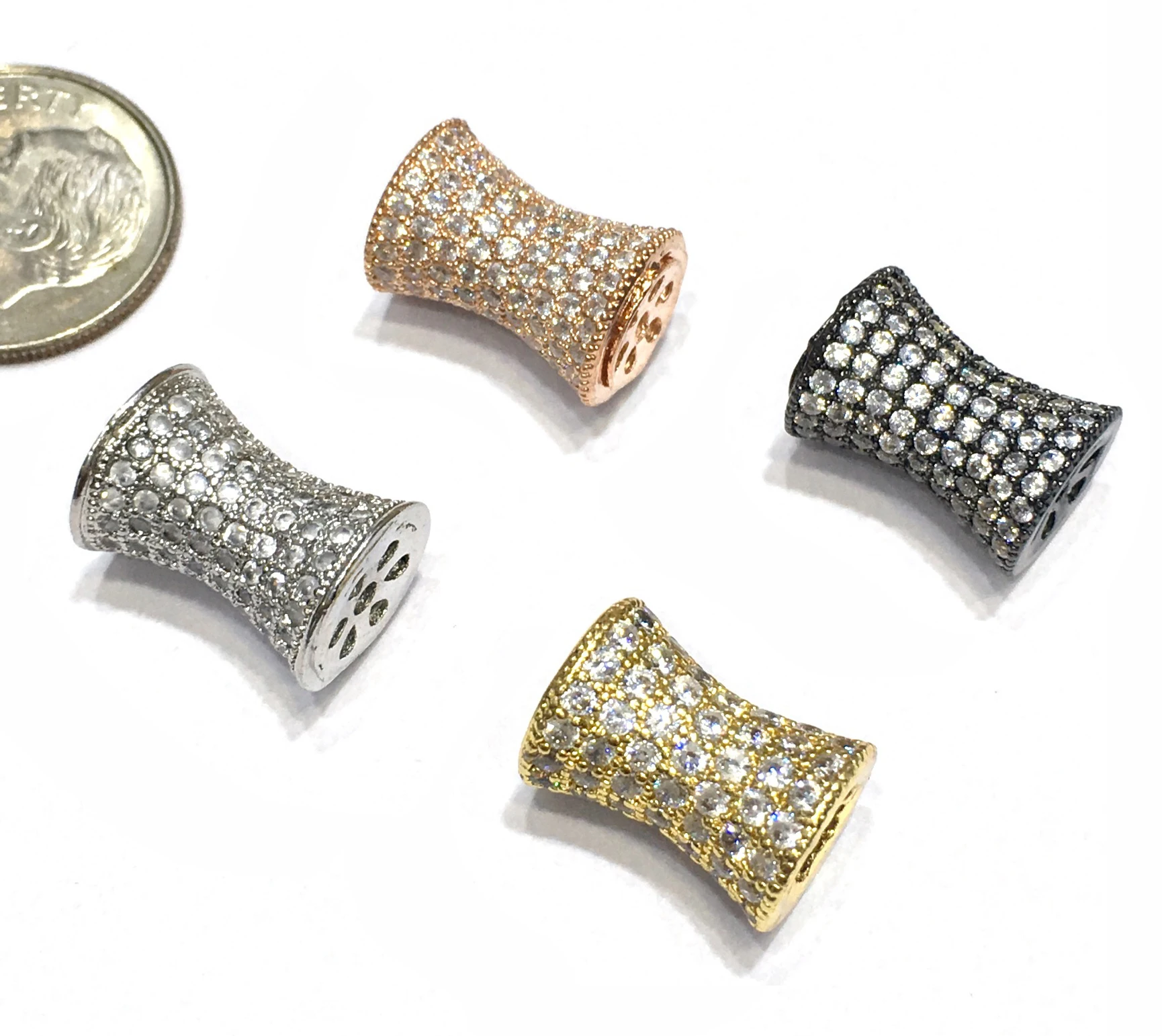 

9x12mm Brass Micro Pave CZ Zircon Tube Spacer Charm Finding Beads Accessories For Bracelet Necklace DIY Jewelry Design Making