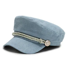 Кепка с плоским верхом, головной убор для весны, осени и зимы, повседневная, Ретро стиль, переносная джинсовая кепка