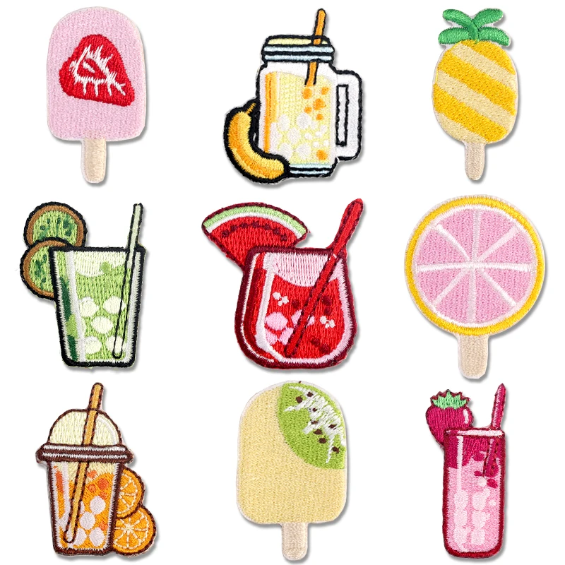 

Summer Children Stripes for Clothing Patch Badges Thermal Stickers Applique Embroidered Iron on Transfers Patches for Clothing