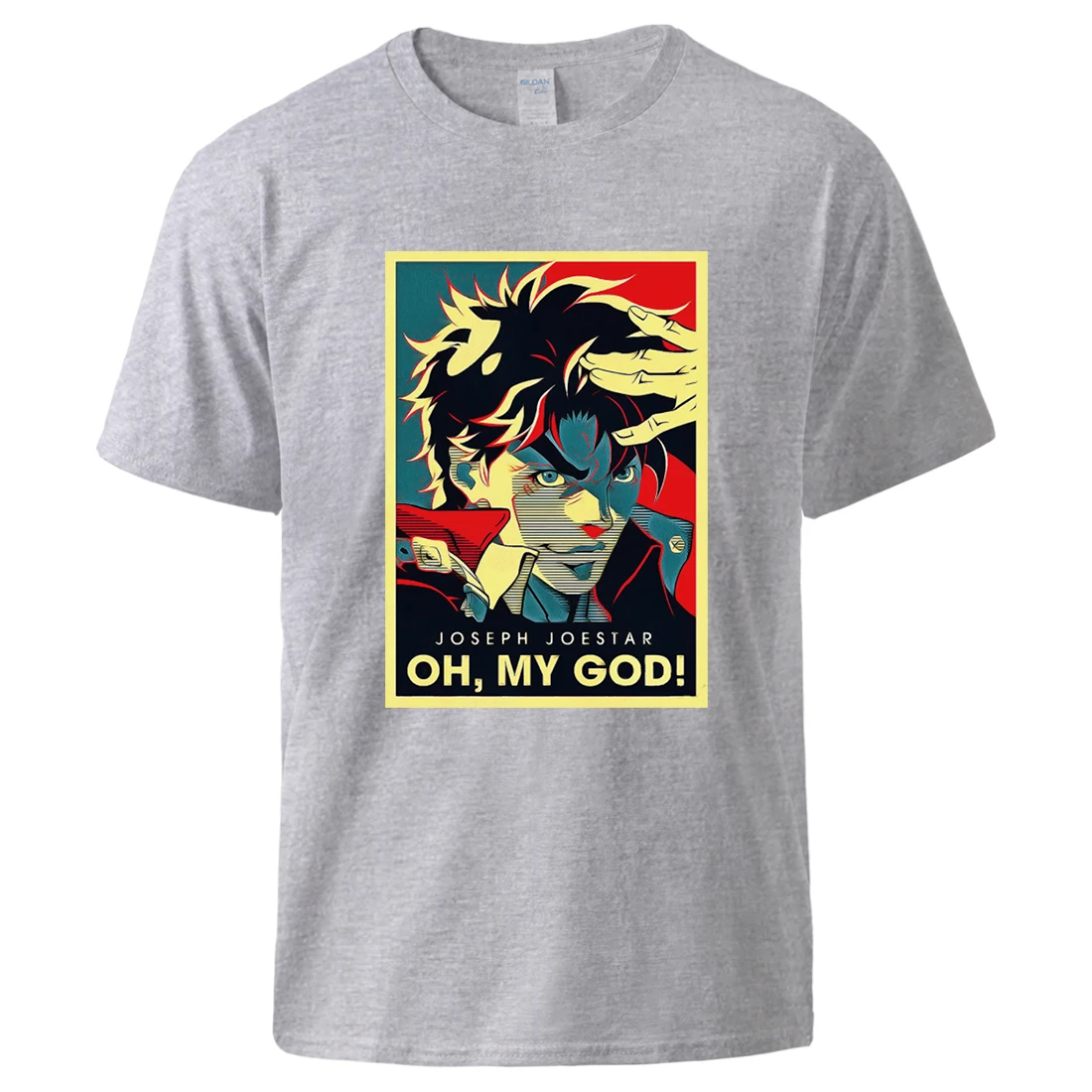 Oh My God принт Мужская футболка s летний хлопковый топ Jojo причудливые Приключения