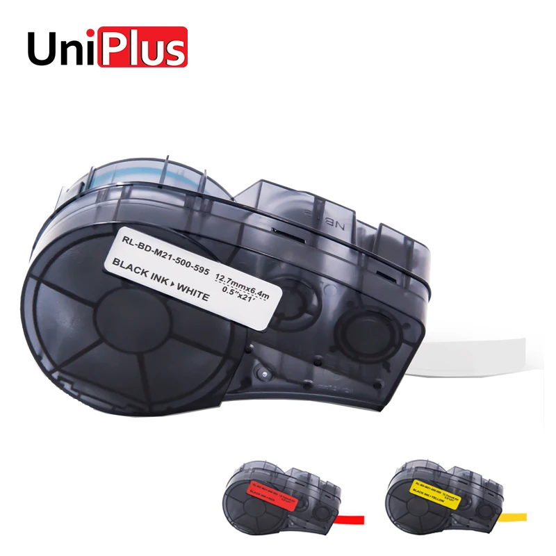 

UniPlus Compatible for Brady Label Tapes M21-500-595-WT-RD-YL BMP21 Plus LaBpal Idpal 12.7mm Label Maker Black on White Yellow