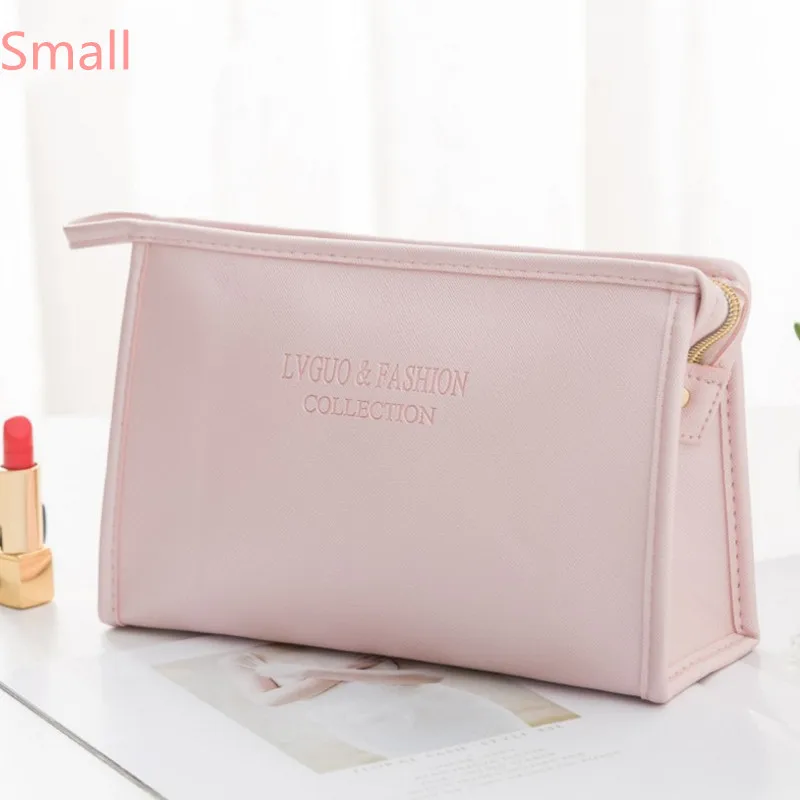 PURDORED 1 Pc Large Women Cosmetic Bag PU Leather Waterproof Zipper Make Up 12 H1858a58f3ab84e87b4323ebe0d585b5cc