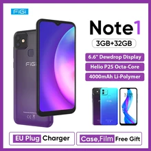 

FIGI Note 1 6.6inch Display 4000mAh Battery Smartphone 3GB 32GB Helio P25 Octa Core Mobile phone 13MP Dual Camera Android 9