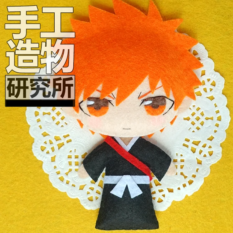 Аниме Kurosaki ichigo 12 см мини-брелок кукла игрушки ручной работы плюшевая игрушка DIY