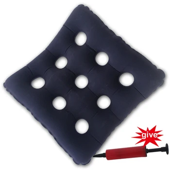 

45*41cm Medical Office Computer Chair Hemorrhoids Pad Inflatable Air Anti Bedsore Wheelchair Chair Pad Seat Cushion PVC Square