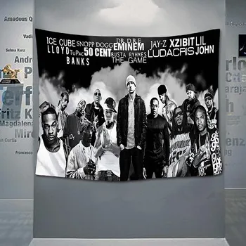 

Hip-Hop Music Rock Band Poster Large Retro Flag Banner HD Print Cloth Art Hanging Painting Tapestry Wall Sticker Bar Home Decor
