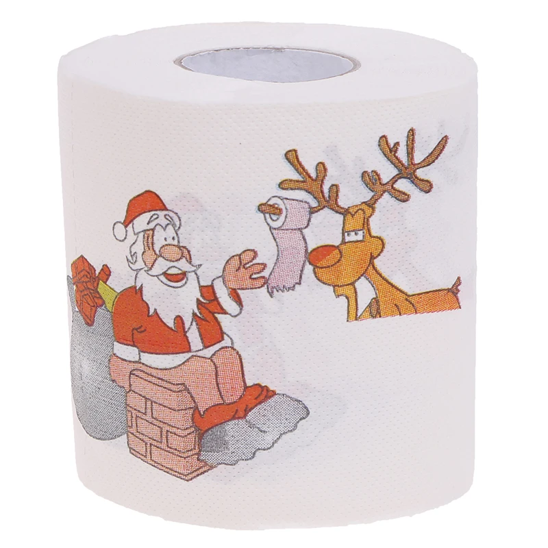 Christmas Table Napkin Home Santa Claus Bath Toilet Roll Paper Xmas Decor Tissue Personalized pattern color napkins