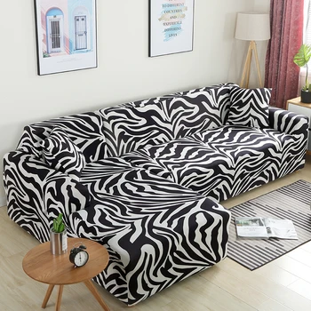 

High Elastic Sofa Cover Corner L Shape Need To Buy 2 Pieces Sofa Covers Furniture Protector All-inclusive Non-slip Slipcover