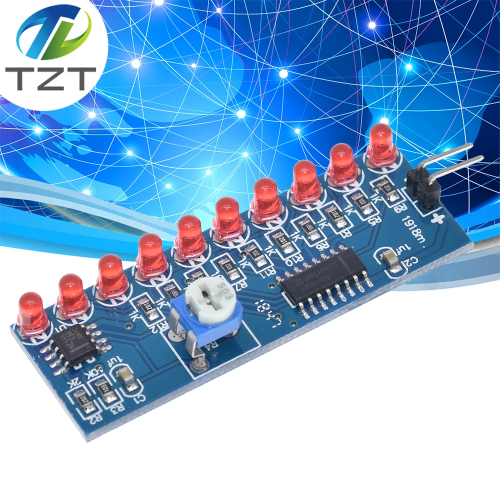 NE555+CD4017 Running LED Flow LED Light Electronic Production Suite DIY Kits