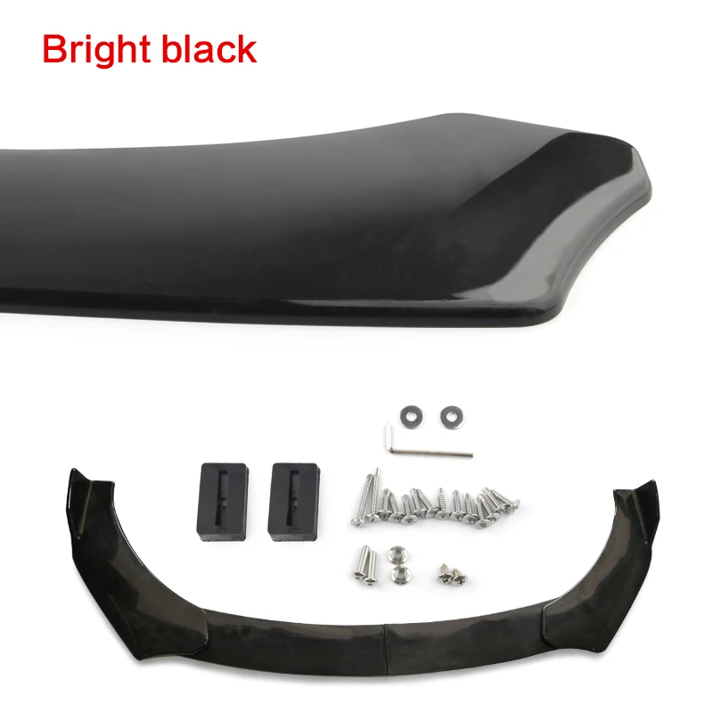Kit Spoiler Paraurti Anteriore Universale 5 Pezzi – Diffusore A Labbro In ABS Nero – Anticollisione, Riduce Resistenza Al Vento – Per Auto, Installazione Facile