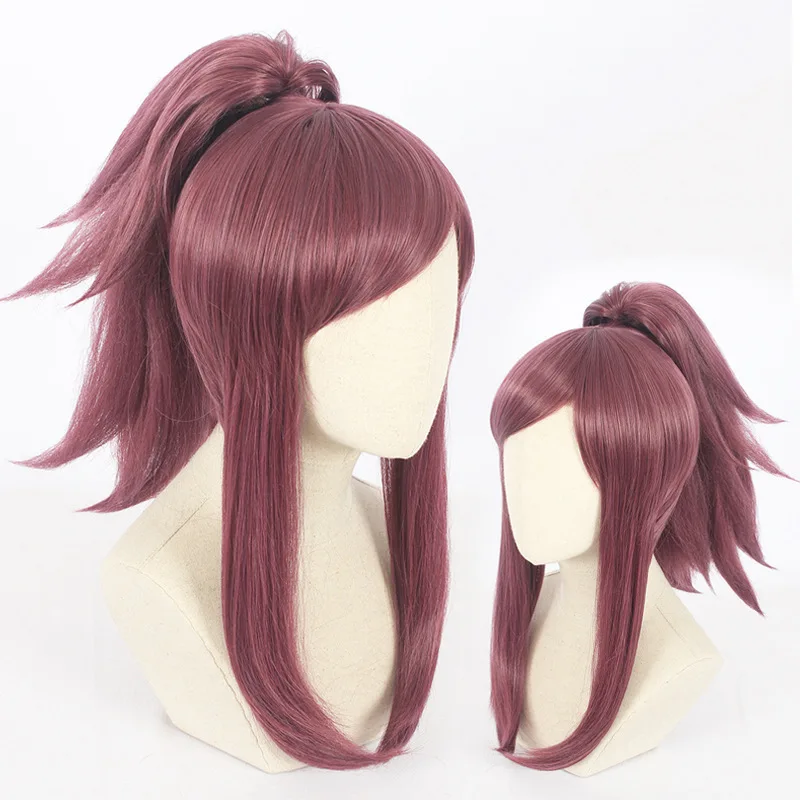 LOL KDA Akali Cosplay Wig The Rogue Assassin Halloween Carnival Wigs | Тематическая одежда и униформа