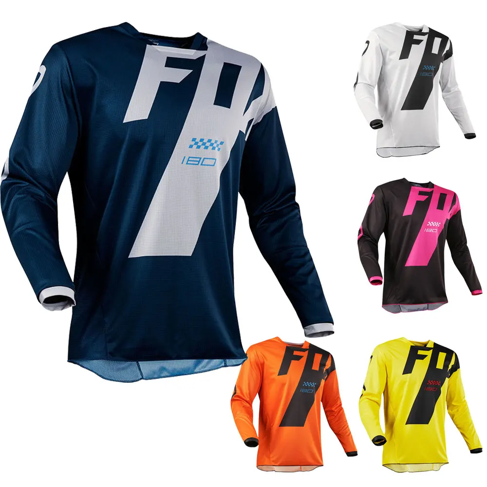 

Motorcycle Mountain Bike Team Downhill Jersey MTB Offroad DH MX Bicycle Locomotive Shirt Cross Country Mountain Hpit FOX Jersey