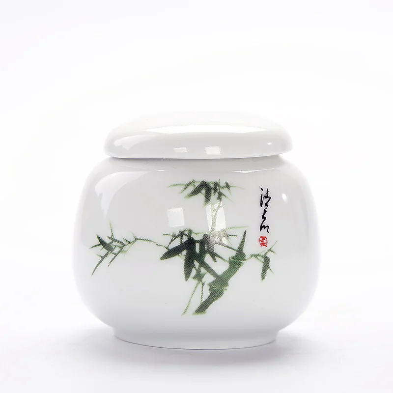 Pu 'er банка для чая кунг-фу чайный сервиз аксессуары для пасты жидкости Банка керамическая банка для чая цветок банка для хранения банок Китай традиционный бак - Цвет: taocigaizhuzi