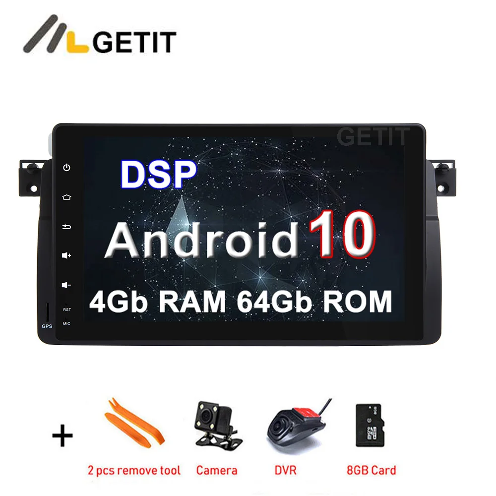 9 дюймов DSP Android 10 стерео Мультимедиа для BMW E46 M3 с радио Wi Fi BT GPS