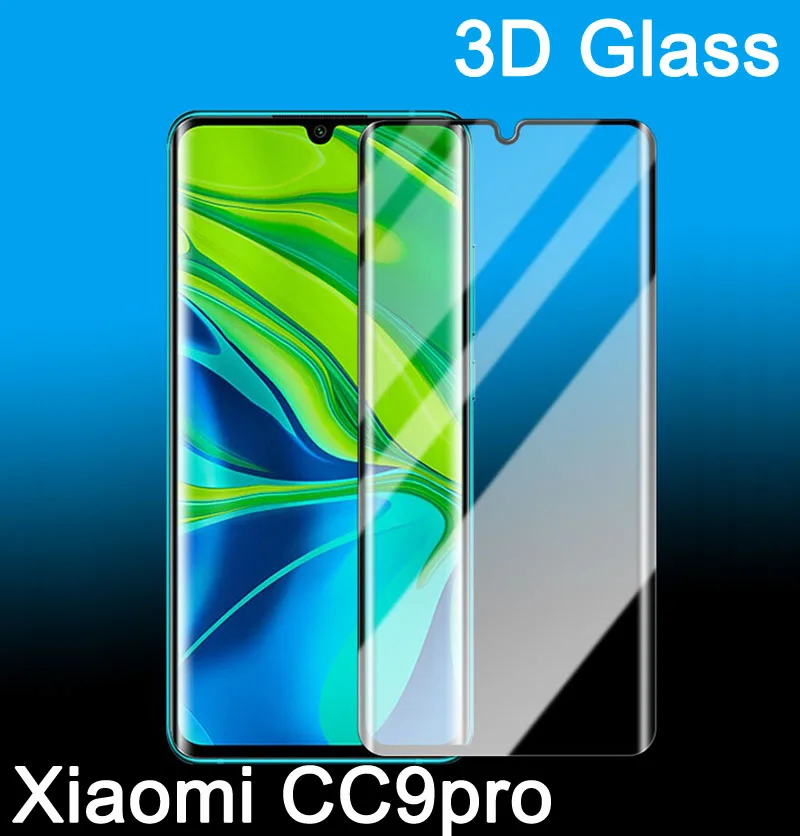2 шт./лот полное покрытие 9H 3D изогнутый край закаленное стекло для Xiomi Xiaomi Mi CC9 pro
