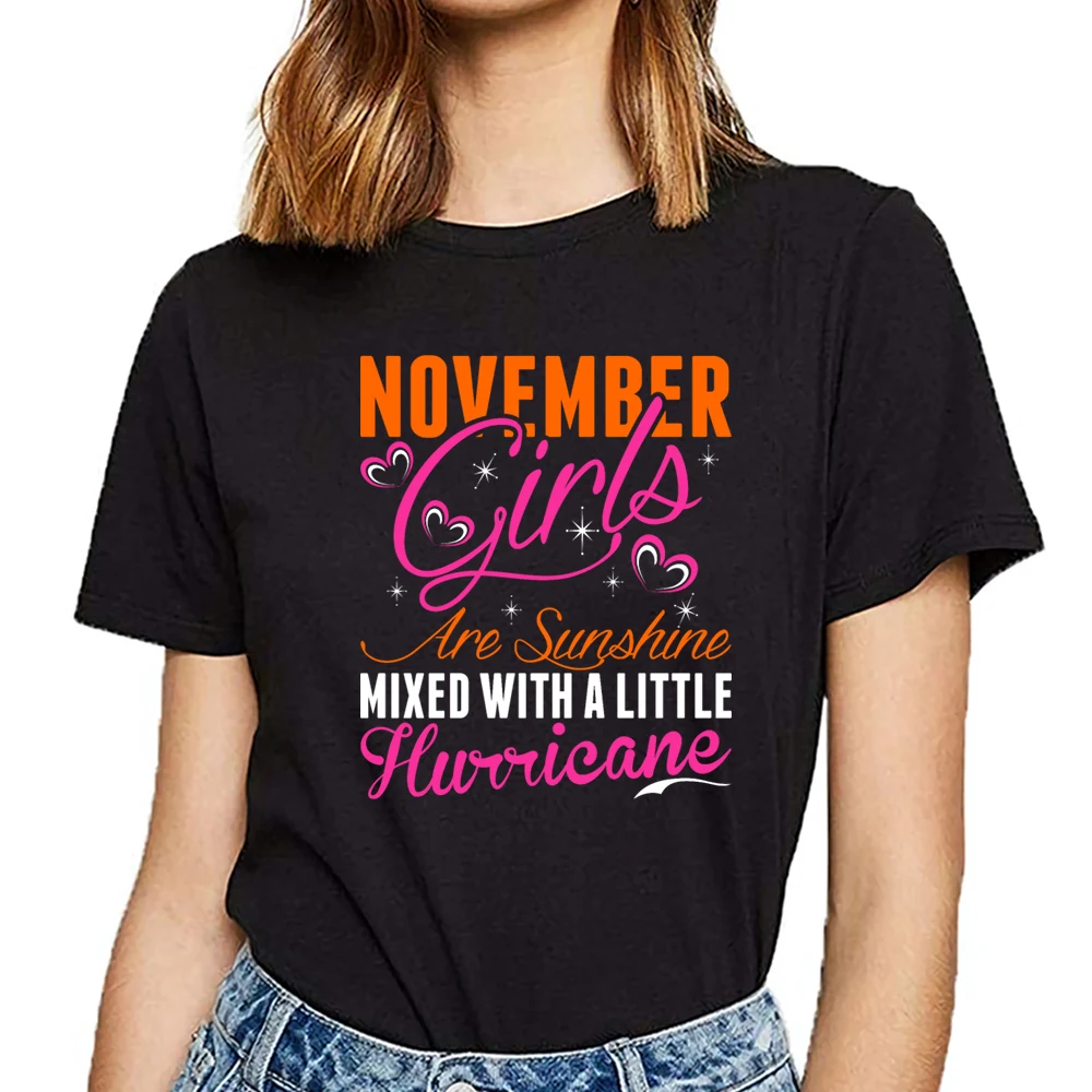 Топы футболки для женщин November girls sunshine смешанные с маленьким Ху Vogue винтажные