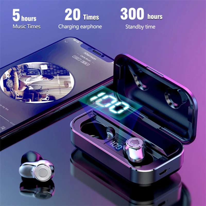 

A6 TWS IPX5 Waterproof SBC AAC Bluetooth V5.0 Earphone CVC8.0 Noise Cancel 8D Stereo HIFI Music Touch Control Headset For Phone