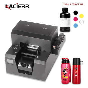 Billige UV Drucker A4 Größe Inkjet-flachbettdrucker Mit Zylindrischen Logo PVC Kassette Mit Runde Roller Halter Für Handy Fall/foto