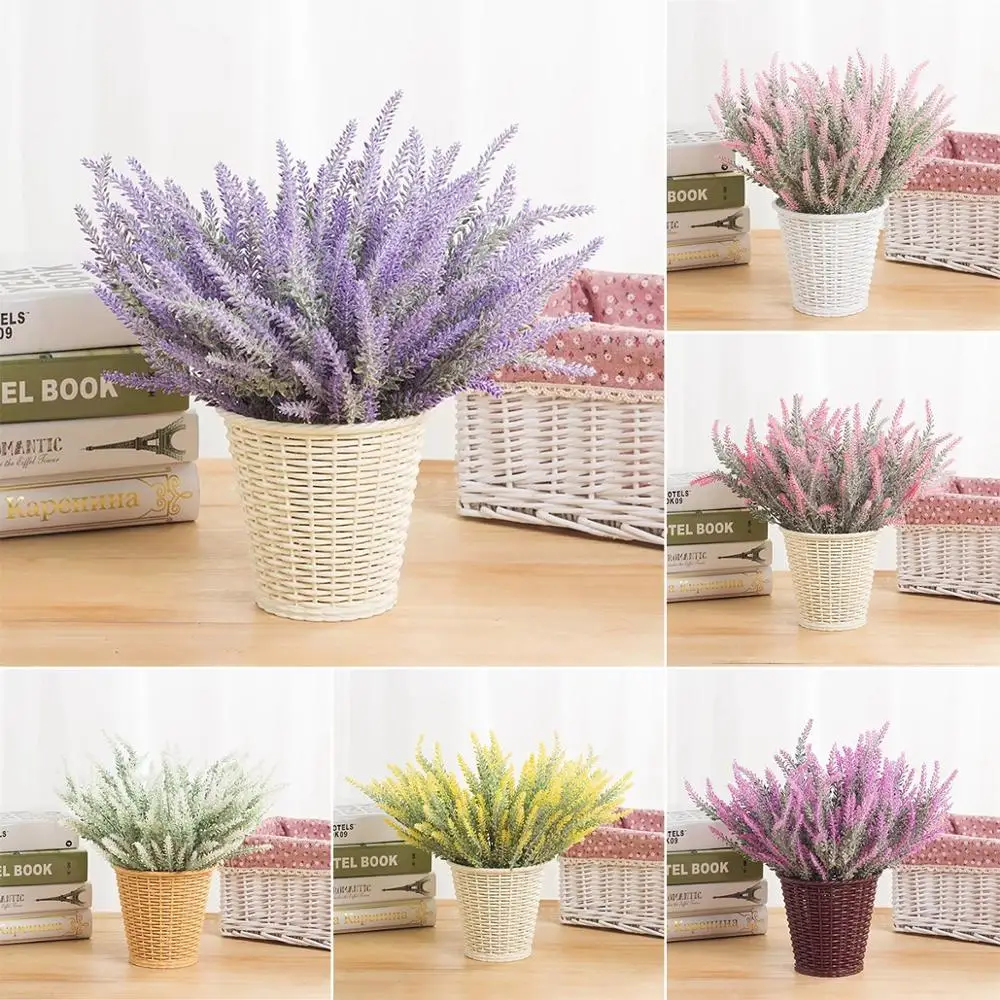 Huiran Romantic Provence Lavender Wedding Decorative Flower Vase For Home  Decor Artificial Flowers Grain Decorative Fake Plant - Artificial Flowers -  AliExpress